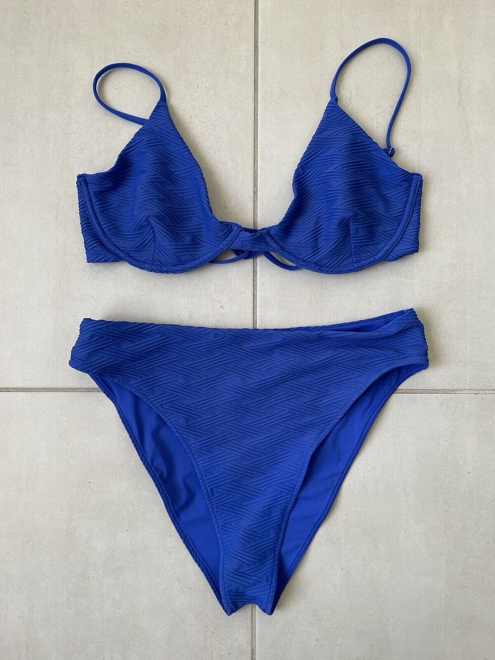JMP Bikini Swim High Waist Swimsuit Textured  Swimwear